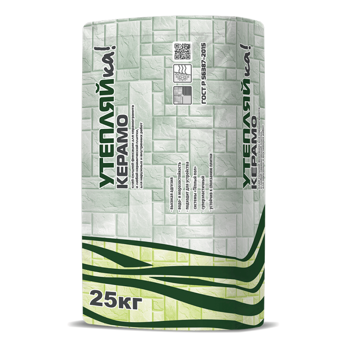 Клей сильной фиксации для керамогранита Утепляйка Керамо