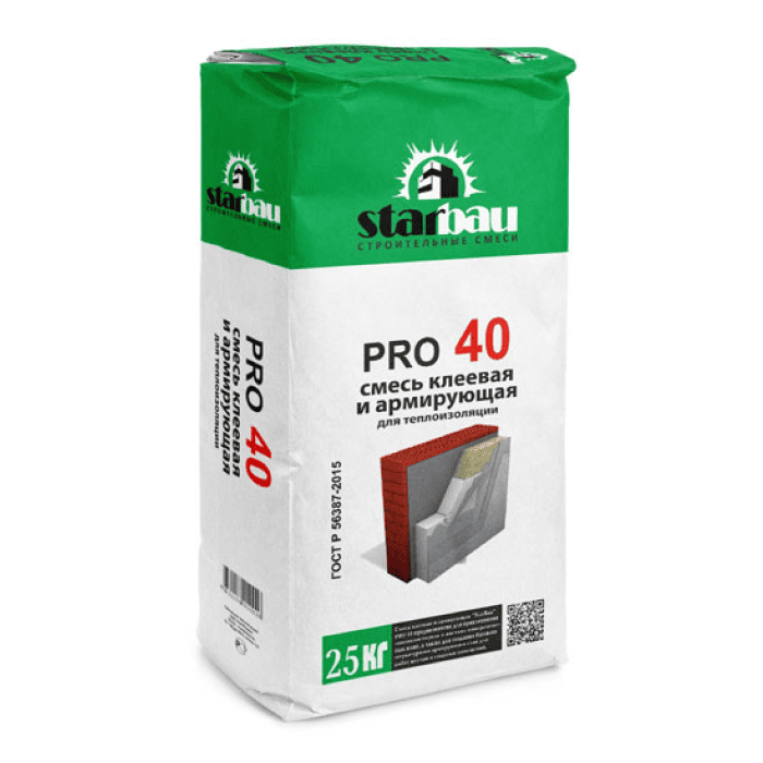 Клей для приклейки и армировки StarBau PRO 40 25 кг